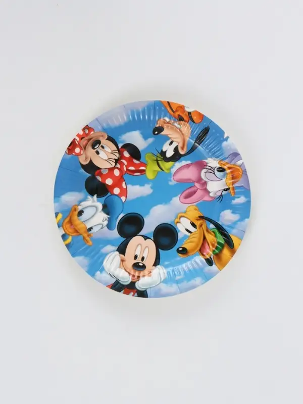 Посуда одноразовая бумажная на 10 персон: стаканы, тарелки, скатерть, Друзья