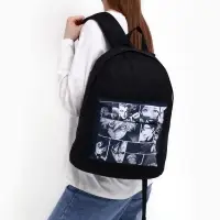 Рюкзак школьный молодёжный &laquo;Аниме&raquo;, 33&times;13&times;37, отдел на молнии, карман, чёрный