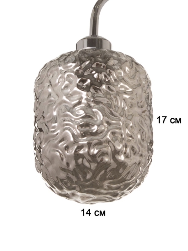 Бра "Нью-Йорк" 1х15Вт Е27  хром 24х14х30х100см