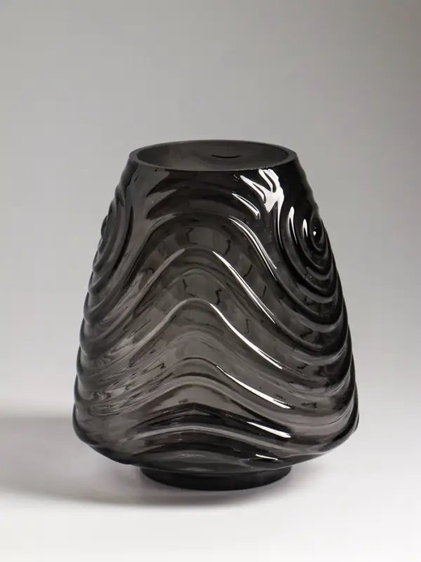 Ваза для цветов &laquo;Флер&raquo;, 19.5&times;16 см, стекло, серая