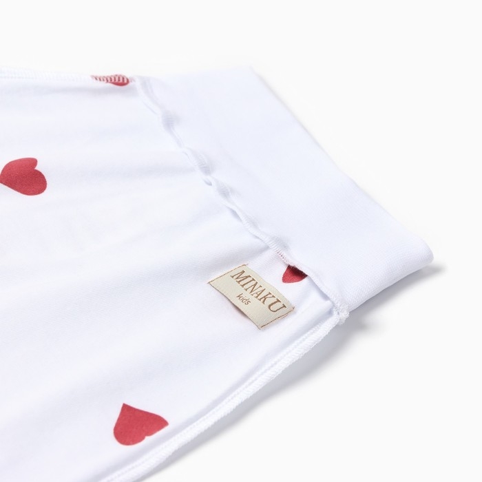 Ползунки детские MINAKU, цвет молочный, рост 62-68 см Ползунки детские MINAKU, цвет молочный, рост 62-68 см