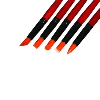 Набор кистей для рисования, 5 штук, круглые, латекс, большие, МИКС