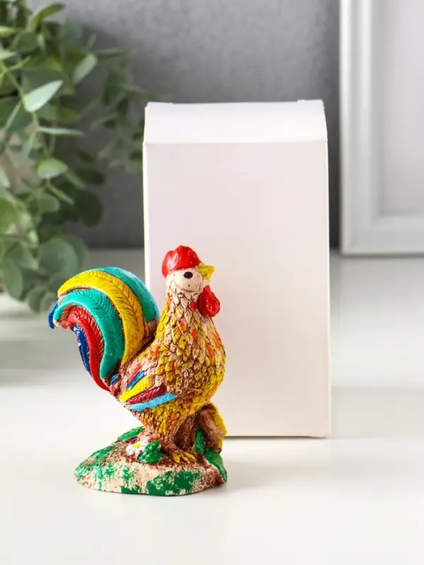 Фигура "Петушок, радуга" 9,7х8х5 см