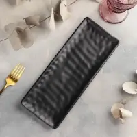 Блюдо сервировочное &laquo;Чёрный Восток&raquo;, 28.5&times;11&times;1.5 см, пластик, чёрное