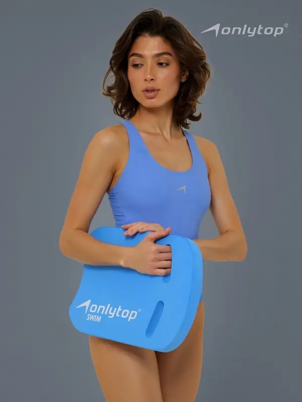 Доска для плавания ONLYTOP, 44&times;28&times;3.3 см, цвет голубой