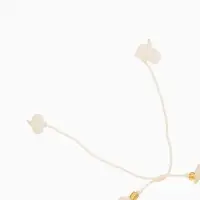 Браслет, длина 16 см, цв. белый, золотой