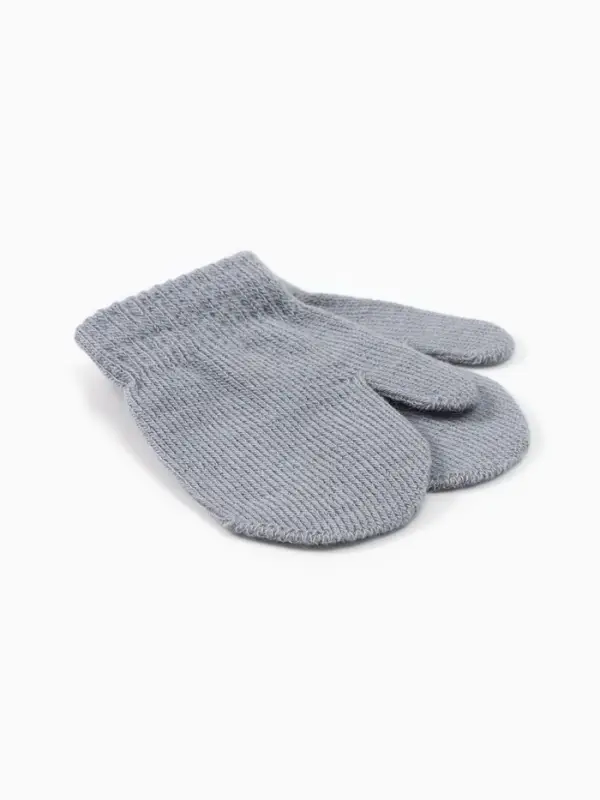 Варежки детские MINAKU, цвет серый, 12 см Варежки детские MINAKU, цвет серый, 12 см