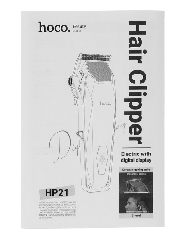 Машинка для волос Hoco HP21, черная Машинка для волос Hoco HP21, черная