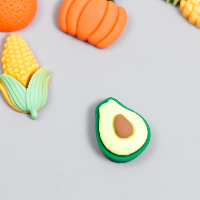 Декор для творчества пластик Декор для творчества пластик "Фрукты и овощи" набор 13 шт