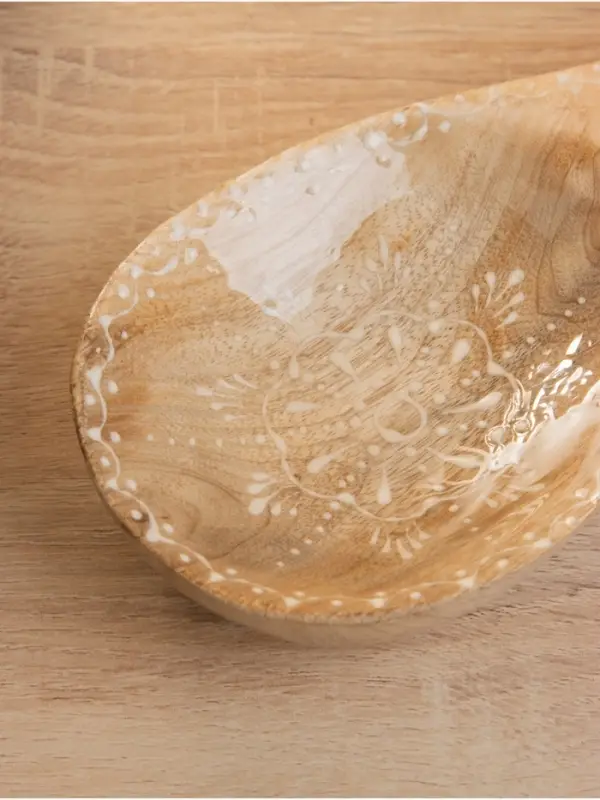 Подставка под ложку &laquo;Пряник&raquo;, 25.5&times;9&times;3.8 см, дерево манго