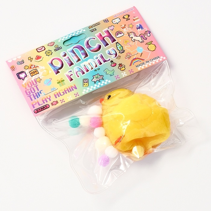 Сквиш антистресс - игрушка «Цыпа», с пушистой посыпкой