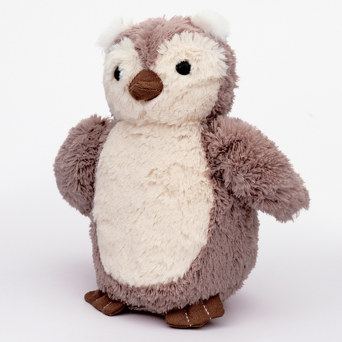 Мягкая игрушка «Сова», 20 см, цвет светло-серый Мягкая игрушка «Сова», 20 см, цвет светло-серый