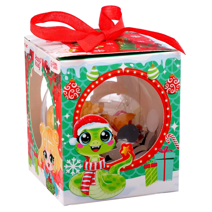 Новогодний шар «Игрушка-сюрприз», на ленте, с куклой Новогодний шар «Игрушка-сюрприз», на ленте, с куклой