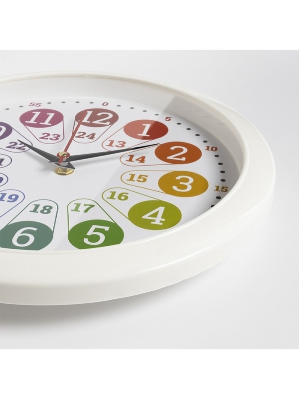 Часы настенные  Часы настенные "Время учиться", детские, развивающие, d-29см, белые