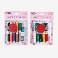 Швейный набор, 21 предмет, в блистере, МИКС