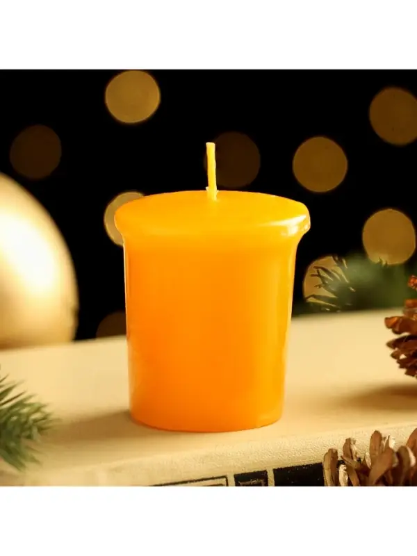 Свеча ароматическая &laquo;Волшебства в Новом году&raquo;, апельсин, 4&times;6 см, в коробке