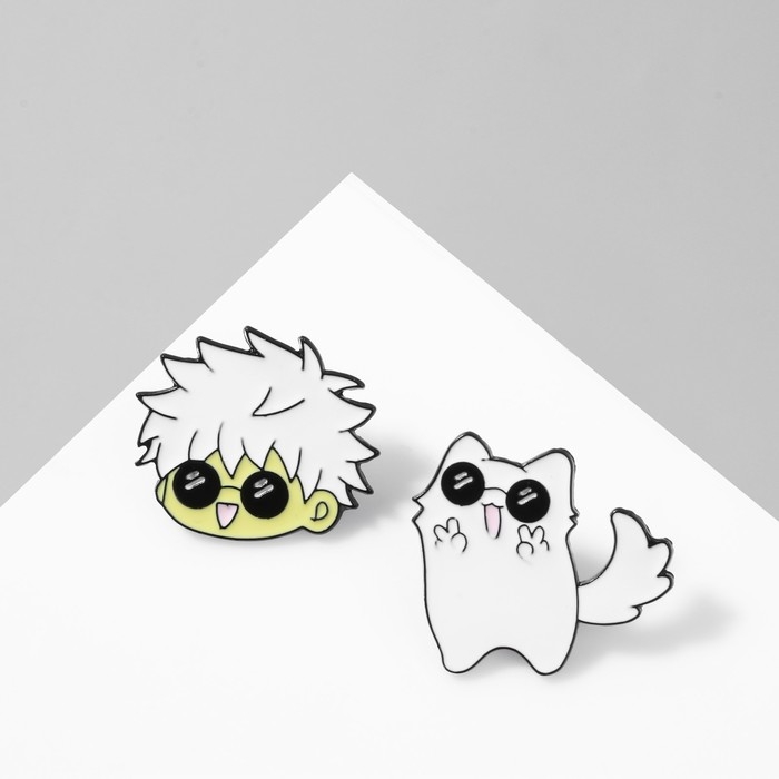 Набор значков (2 шт.) «Япония» в самое сердце, цветной в чёрном металле Набор значков (2 шт.) «Япония» в самое сердце, цветной в чёрном металле