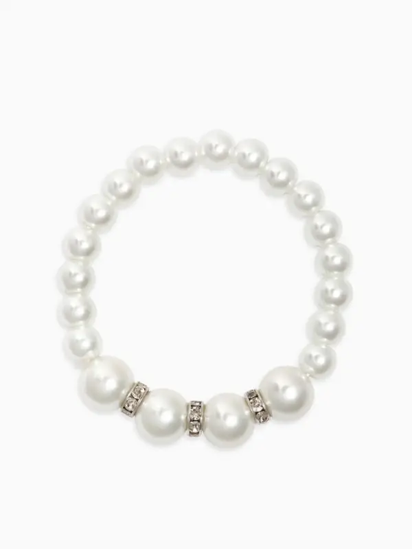 Браслет из бусин &laquo;Жемчуг. Невеста&raquo;, d=5.5 см, бусины 0.8 и 1.2 см, белый
