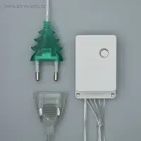 Гирлянда &laquo;Занавес&raquo; 2&times;1.5 м с насадками &laquo;Ёжики&raquo;, IP20, прозрачная нить, 360 LED, свечение мульти, 8 режимов, 220 В