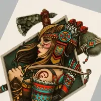 Переводная тату на тело цветная &laquo;Стойкость&raquo;, 26.1&times;14.6 см