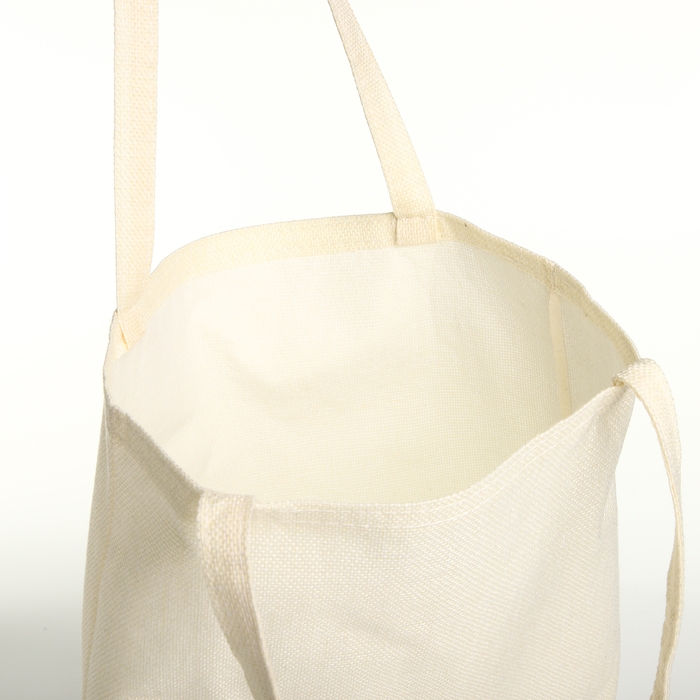 Шопер без застёжки, из текстиля, цвет молочный Шопер без застёжки, из текстиля, цвет молочный