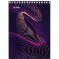 Блокнот А5,40л,клетка,метал.гребень,цв.обложка,Forma,в ассорт