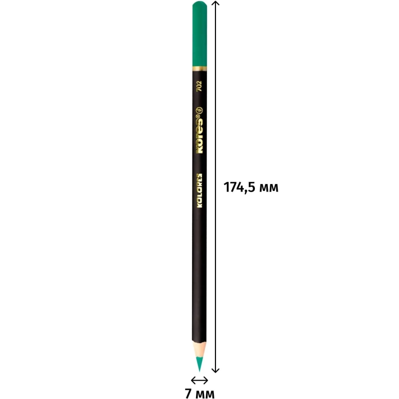 Карандаши цветные Kores Kolores 3-гран 3мм 72 цв/наб в металл.коробке 93372