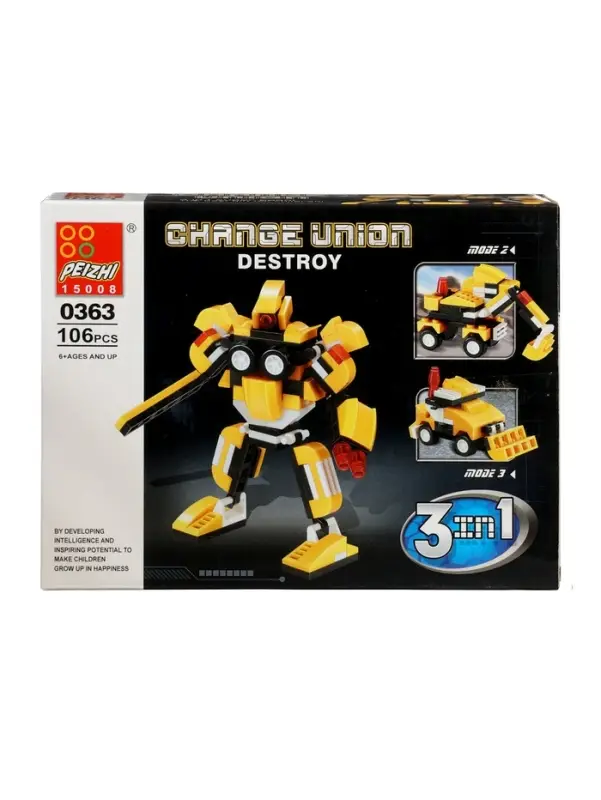 Конструктор &laquo;Робот&raquo;, 106 деталей, 3 варианта сборки, МИКС