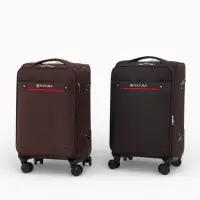 Чемодан на колёсах TEXTURA, текстильный, кодовый замок, с увеличением, 36&times;25&times;58 см, 20", коричневый