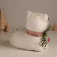 Фигурка &laquo;Белая лисичка в бусинках&raquo;, 15&times;17&times;13 см