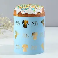 Форма ободок для кулича с тиснением «Ангелы» на пасху, 32.2×9 см