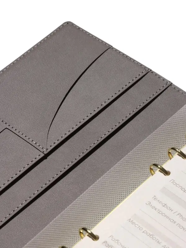 Органайзер на кольцах, А5, с клапаном, 80л, линия, к/зам, с ручкой, Серо-синий Органайзер на кольцах, А5, с клапаном, 80л, линия, к/зам, с ручкой, Серо-синий