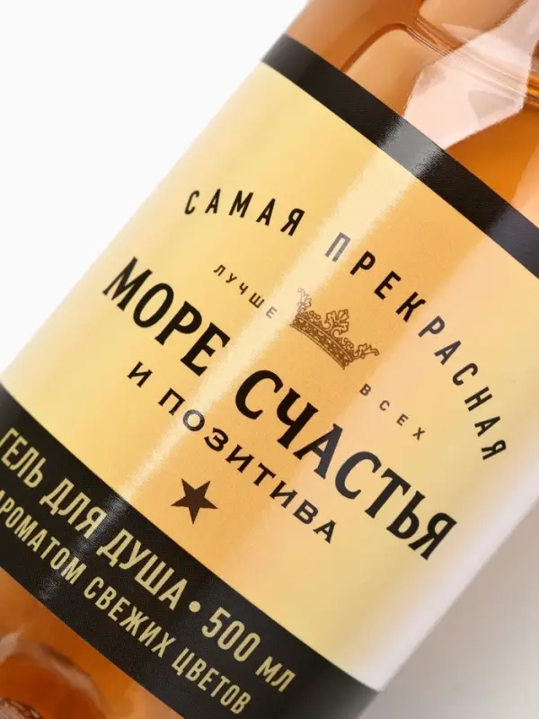 Гель для душа шампанское &laquo;Море&raquo;, 500 мл, аромат свежих цветов, Чистое счастье