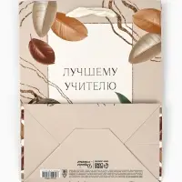Пакет подарочный ламинированный, упаковка, &laquo;Лучшему учителю&raquo;, MS 18&times;23&times;10 см