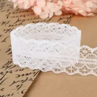 Кружево капроновое, 30 мм &times; 10 &plusmn; 1 м, цвет белый