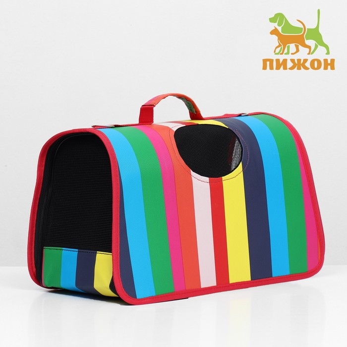 Сумка - переноска для животных  Сумка - переноска для животных "Радуга", размер L, 53 х 21 х 29 см