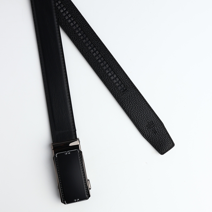 Ремень мужской, ширина 3,6 см, винт, пряжка автомат, цвет чёрный Ремень мужской, ширина 3,6 см, винт, пряжка автомат, цвет чёрный