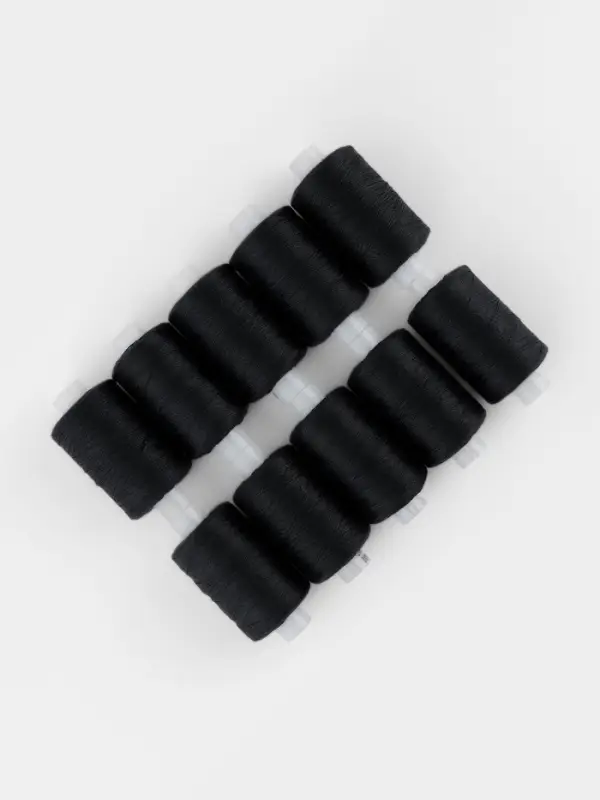 Нитки обувные, 100ЛЛ, 200 м, чёрные