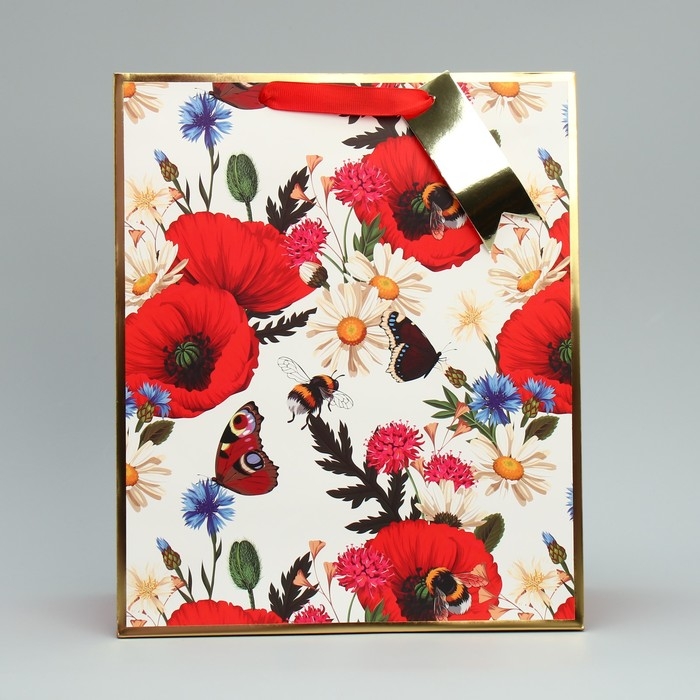 Пакет подарочный, упаковка, «Яркий букет», 30.5 х 25.4 х 12.7 см Пакет подарочный, упаковка, «Яркий букет», 30.5 х 25.4 х 12.7 см