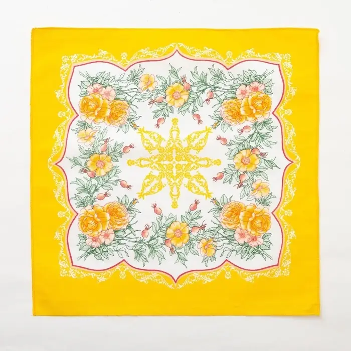 Платки носовые женские &laquo;Этель. Цветочный узор&raquo;, 30&times;30 см, набор 12 шт.,100% хлопок, рисунок МИКС