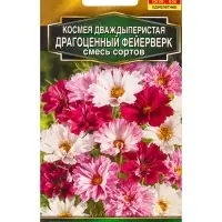 Семена цветов Космея Драгоценный фейерверк, смесь сортов  Золотая серия, Ц/П,0,1 г