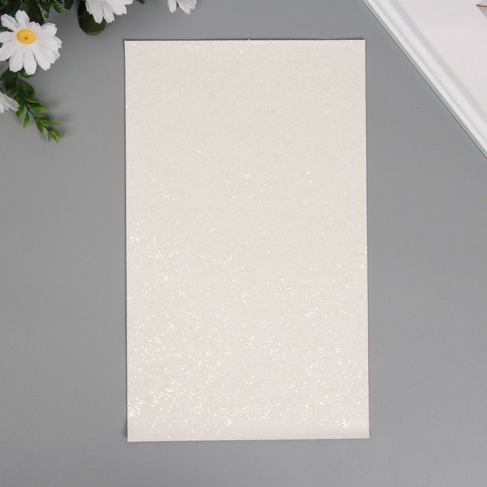 Лист для творчества иск.кожа Лист для творчества иск.кожа "Крупные блёстки" белый лист 33х20 см толщина 0,84 мм