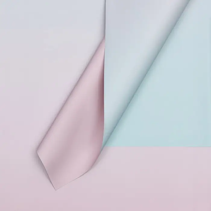 Пленка для цветов матовая, «Перелив», 57×58 см, тиффани