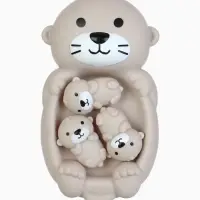 Набор резиновых игрушек для ванны Крошка Я &laquo;Милые выдры&raquo;, 18 см, 4 шт.