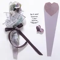 Конус для цветов, лаванда, матовый, 60×15 см