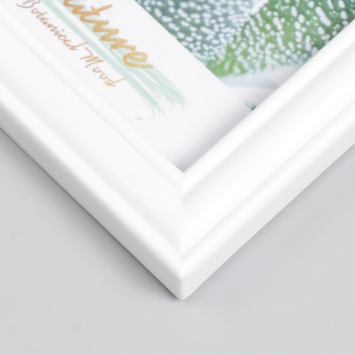 Фоторамка пластик 10х15 см с полкой "Оливия" белая 26х15 см