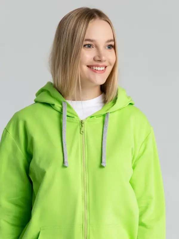 Толстовка на молнии с капюшоном Unit Siverga зеленое яблоко, размер XS Толстовка на молнии с капюшоном Unit Siverga зеленое яблоко, размер XS