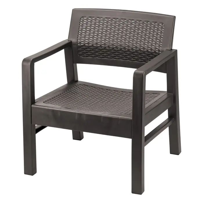 Кресло садовое &laquo;Ротанг&raquo;, пластик, 58&times;62.5&times;75 см, мокко