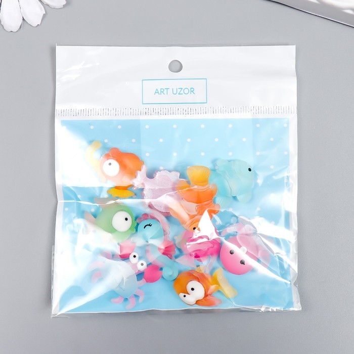 Декор для творчества пластик Декор для творчества пластик "Аквариумные рыбки с большими глазами" набор 10 шт 2,5х2 см