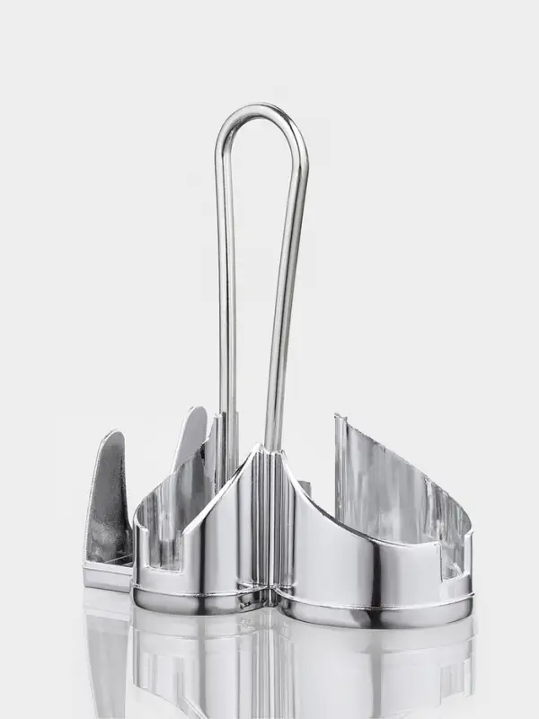 Набор для специй Доляна &laquo;Стиль&raquo;, 3 предмета: сахарница с ложкой 80 мл, солонка и перечница 50 мл, подставка-салфетница, стекло, прозрачный